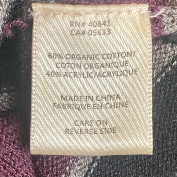 Aventura gray purple black red chevron print sweater dress size small - Picture 9 of 10